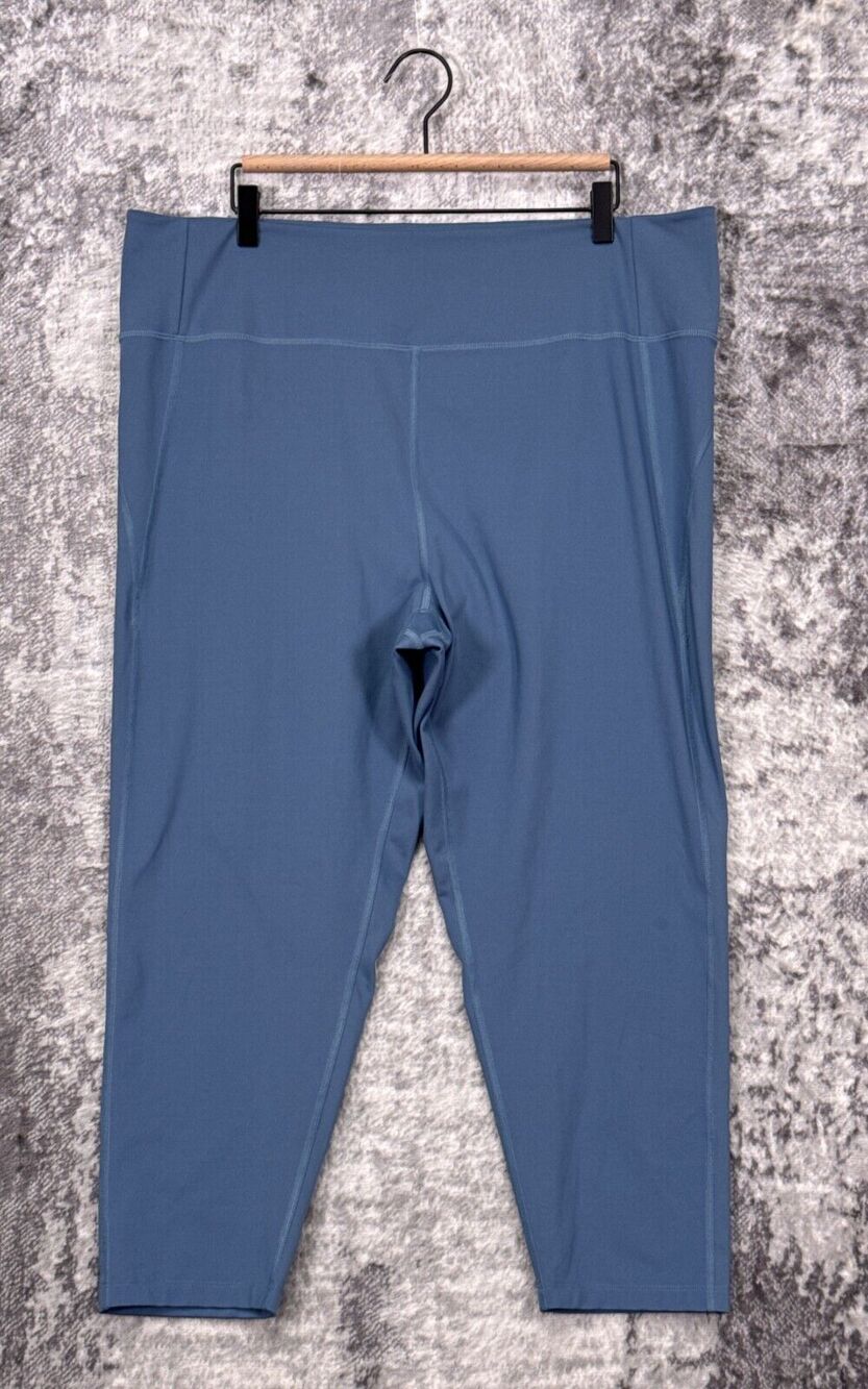 Girlfriend Collective Leggings 6XL Womens Blue Crop Workout Athletic Plus